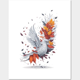 DOVE IN FALL SEASON Posters and Art